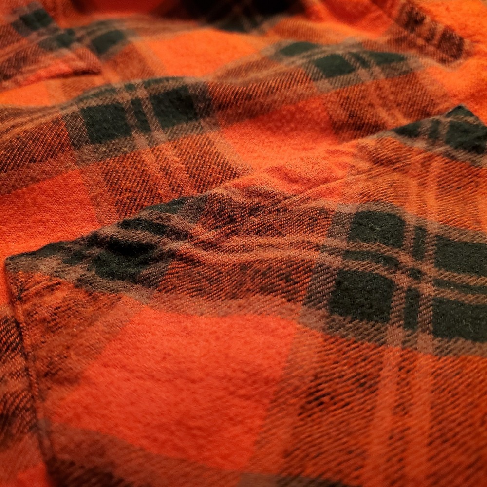 Terra & Sky sz 4X buffalo red plaid flannel shirt cabin cozy drop shoulder - Picture 12 of 15